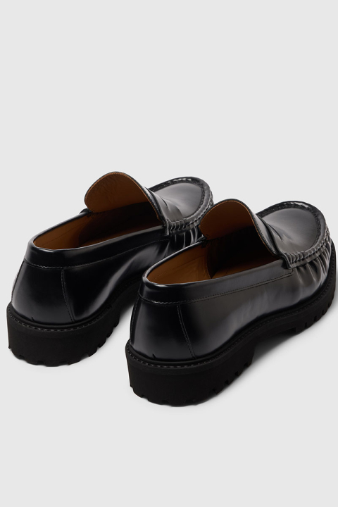 Selected Hugo Leather Penny Loafer Black