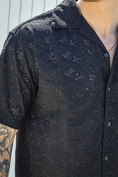 Jack & Jones Havana Lace Resort Shirt Black