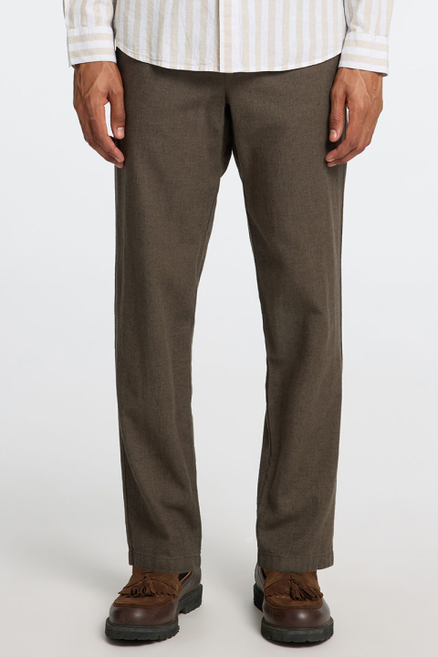 Selected Brody Linen Pants Forest Night