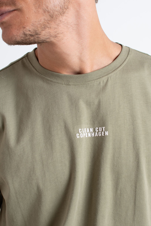 Clean Cut Copenhagen Cohen Brushed Tee SS Dusty Green