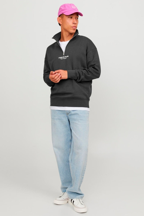 Jack & Jones Vesterbro Sweat Half Zip Asphalt