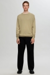 Selected Tray LS Merino Knit Crew Neck Kelp