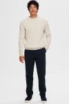 Selected Dane LS Structure Knit Crew Neck Oatmeal