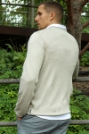 JEFF GREYSON CREW KNIT Beige