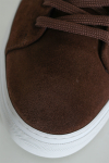 Selected David Chunky Suede Leather Sneaker Chocolate Brown