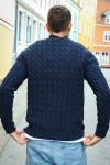 ONLY & SONS Kicker Cable Knit Half Zip Dark Navy