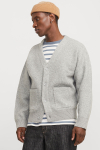 Jack & Jones Winter Cropped Knit Cardigan Light Grey Melange