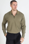 Jack & Jones Laethan LS Zip Polo  Dusky Green