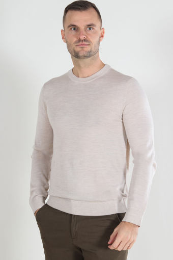 Tray Merino Knit Crew Neck Oatmeal