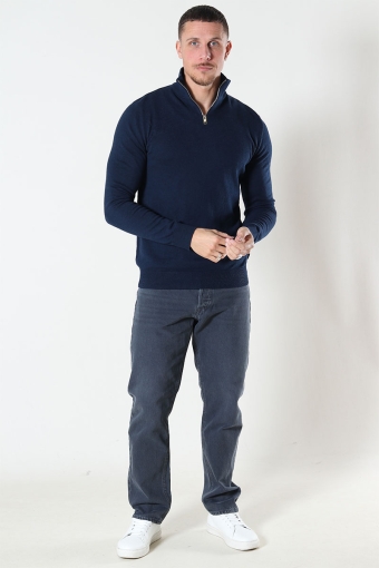 EMIL KNIT HALF ZIP Navy Blazer