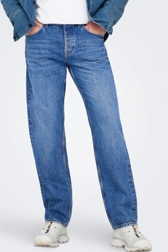 Edge Straight Bromo Jeans Special Bright Blue Denim