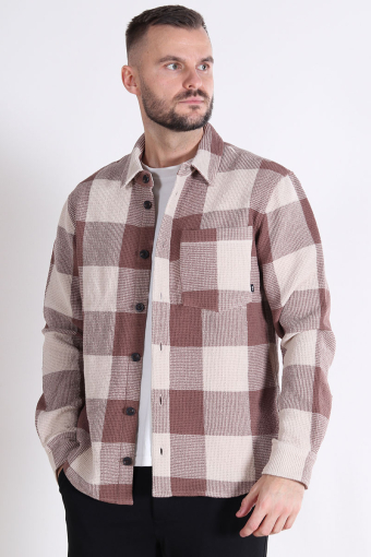 Oliver Waffle Check Shirt Acorn