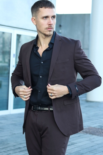 FRANCO SUIT Black Coffee SUPER SLIM FIT