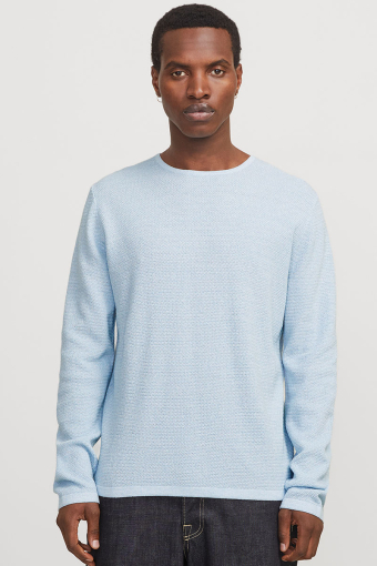 George Knit Crew Neck Chambray Blue