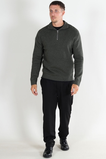 Milano Stitch Knit Half Zip Peat