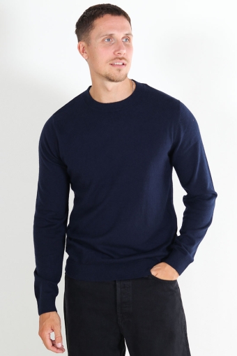 Carter Knit Crew Neck Navy Blazer