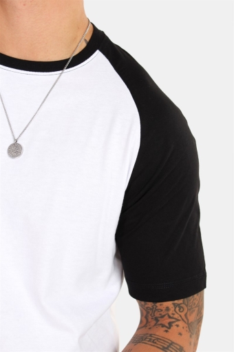 Raglan Tee White/Black