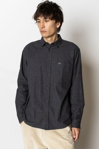 Frank flannel shirt Dark Grey Melange