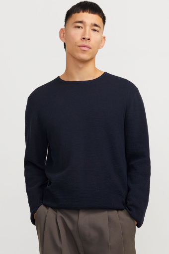 George Knit Crew Neck Navy Blazer