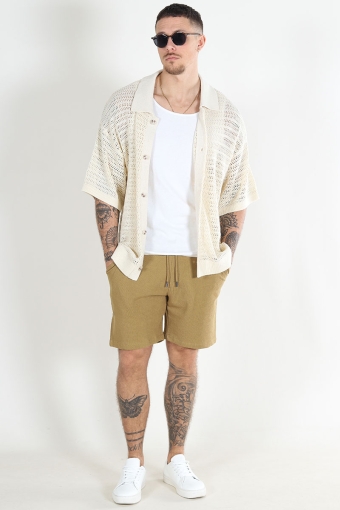 Calton Structured Shorts Dark Khaki