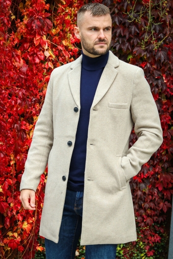 Jaylon Wool Coat Silver Lining