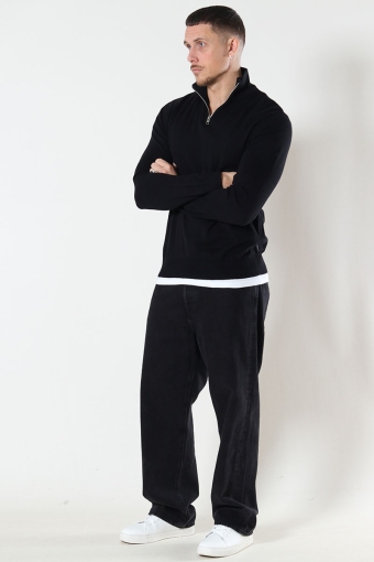 EMIL KNIT HALF ZIP Black