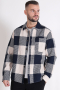 Solid Oliver Waffle Check Shirt Insignia Blue