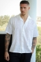ONLY & SONS Aron Relax SS Chiffly Resort Shirt Bright White