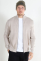 ONLY & SONS Malik Regular Zip Cardigan Knit Silver Lining