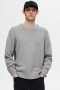 Selected Cody Knit LS Relaxed Crew Neck Light Grey Melange